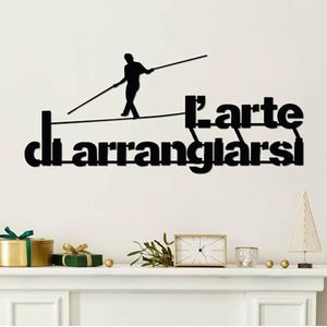 Stijlvol zwart decoratief metalen wandaccessoire, 60 x 25 cm, 100% metaal, 1,5 mm dik, lichtgewicht (0,384 kg), perfect voor moderne woondecoratie