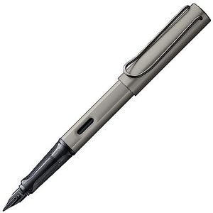 LAMY 1231307 Lx vulpen 57 – vulpen van geanodiseerd aluminium in de kleur Ruthenium met transparant handvat en zwarte stalen veer – veerdikte F