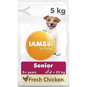 IAMS for Vitality Senior Hondenvoer droog - droogvoer voor oudere honden vanaf 8 jaar, geschikt voor kleine en middelgrote honden, 5 kg