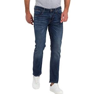 Cross Jeans Dylan Tapered Fit Jeans voor heren, Blauw (donkerblauw 096), 32W / 36L