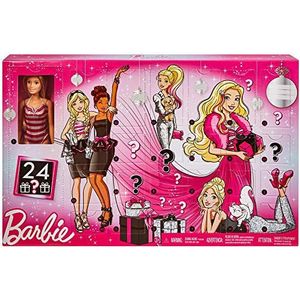 Barbie GFF61 Glitter-Fashion Adventskalender Met Pop En Accessoires, voor Meisjes Vanaf 3 Jaar