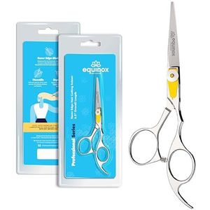 Equinox International Professioneel scheerapparaat uit de Edge-serie, snijkant in kapperskwaliteit, 16,5 cm totale lengte, met fijne afstelling door spanschroef, van Japans roestvrij staal