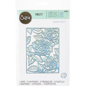 Sizzix Thinlits Die 665082 Floral Lattice by Jessica Scott, 2 Pack, Veelkleurig, One size