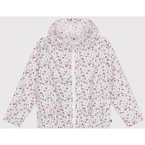 Petit Bateau Anti-uv-windjack voor meisjes, wit/meerkleurig., 5 Jaar
