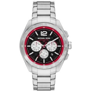 Michael Kors Heren Analoog Quartz Horloge met Roestvrij Stalen Band MK9176, Zilver