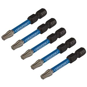 Draper Expert TX Star Impact Schroevendraaier Bit Set (5-delig) | T10 Star 1/4 Inch Hex Handgereedschap Bit Adapter Set | 05649