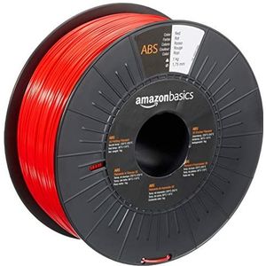 Amazon Basics 3D-printerfilament van ABS-kunststof, 1.75mm, rood