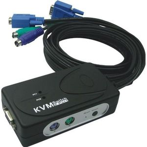 Viewcom 28202 KVM-schakelaar met zwarte kabel