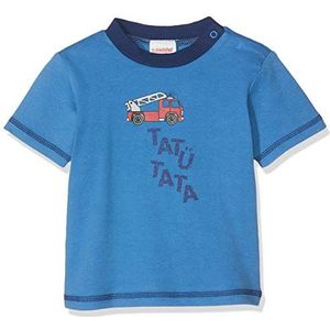 Schnizler Baby-jongens Interlock brandweer-T-shirt, blauw (7), 62 cm