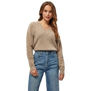 Minus33 Dames Maisie V-hals Pullover Sweater, Nomad Sand Melange, XL