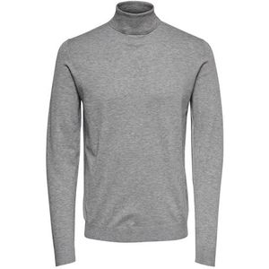 ONLY & SONS Heren Onswyler Life Roll Neck Knit Noos Pullover, Medium grijs (grey melange), L