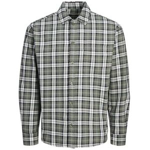 JACK & JONES JCOCOLLECTIVE ZAC Check Overshirt LS, agave green, L