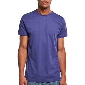 Urban Classics Basic T-shirt voor heren van katoen, ronde hals, verkrijgbaar in meer dan 15 kleuren, effen, maat S tot 5XL, Bluelight, XS