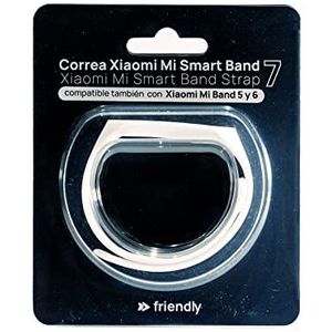 Friendly License - Compatibel met Xiaomi Mi Band 7 – gemaakt van robuuste siliconen – wit – bescherm je apparaat – vervanging voor intelligente activiteitenarmband