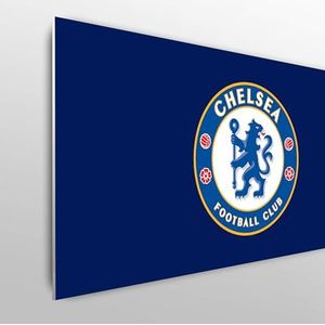 Licensed Décor Chelsea FC Single Hoofdbord - 100cm (b) x 75cm (h) - Volledige kuif op secundair donkerblauw