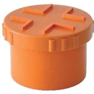 Schroefdoppen PVC rood 100 mm voor uitlaatpijpen