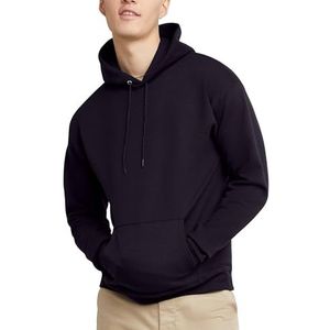 Hanes Heren EcoSmart Midweight Fleece Sweatshirt Katoenmix Hoodie Capuchon, Ondoorzichtig, Donkere aubergine, S