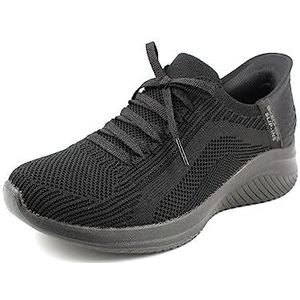 Skechers Dames Handsfree Slip-ins Ultra Flex 3.0-Brilliant Path Sneaker, Zwart/Zwart, 36 EU