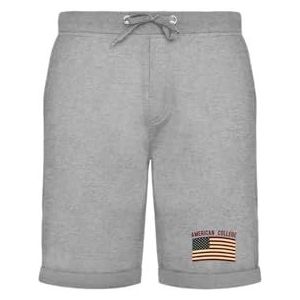 AMERICAN COLLEGE USA Bermuda shorts voor dames en heren, uniseks, Grijs, M