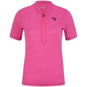 Ziener NEKTARIA Fietsshirt voor dames, mountainbike, racefiets, ademend, sneldrogend, elastisch, korte mouwen, magenta, 48