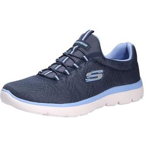 Skechers Summit Artistry Chic Sneakers voor dames, Navy Mesh Blauwe Trim, 39.5 EU