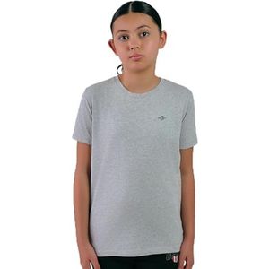 GANT - Kids Shield Ss T-shirt - Lichtgrijs - Korte Mouwen