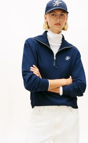 TOMMY HILFIGER Sweatshirt  navy / wit