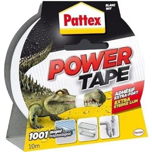 Pattex Power Tape reparatietape in doos, 10 m, wit
