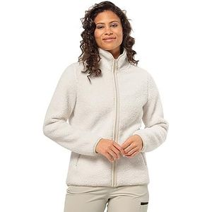 Jack Wolfskin High Curl W Fleecejack, Cotton White, S Dames, Katoen Wit, S