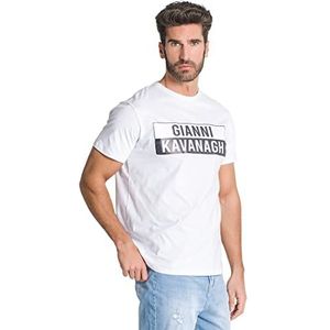Gianni Kavanagh White Jenga T-shirt voor heren, Wit, L