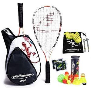 Speedminton® S900 Set - Original Speed Badminton/Crossminton Professionele set met carbon rackets incl. 5 Speeder®, speelveld, tas