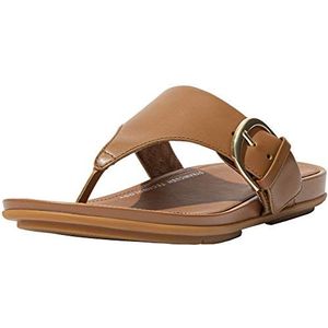 Fitflop Gracie platte sandaal voor dames, bruin, 39 EU