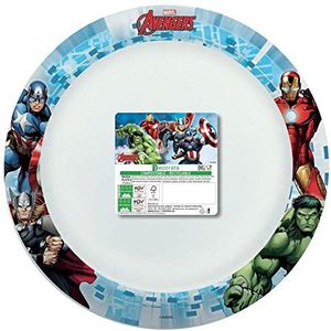 Procos 93173 - bord Mighty Avengers, diameter 24 cm, composteerbaar, 8 stuks, wegwerpborden, kartonnen borden