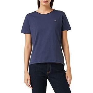 Tommy Hilfiger Dames Tjw Slim Jersey C Neck T-shirt, Twilight Navy, S
