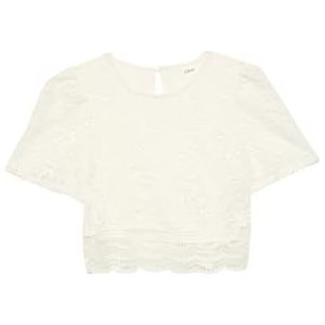 Blouse - Effen - Gevoerd - Halve Mouw - Losse Pasvorm