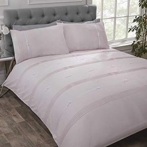 Rapport Clarissa Double_Duvet_Cover Beddengoedset voor dekbedovertrek, Blush Pink, tweepersoonsbed