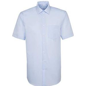 Seidensticker Klassiek overhemd voor heren, regular fit, korte mouwen, blauw, 38