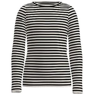 NAME IT Nkfsuraja XSL Ls Top Noos shirt met lange mouwen voor meisjes, Zwart/patroon: streep, 158/164 cm