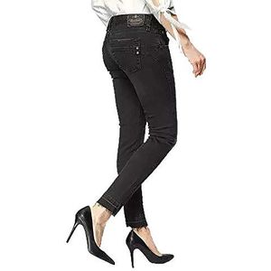 Herrlicher Dames Touch Cropped Slim Jeans, Zwart (Kolen Zwart 825), 50 NL