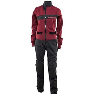 White Water, Firetech 3-Layer, Drogoveralls, Donkerrood; Zwart, 38/S, Unisex-Volwassene