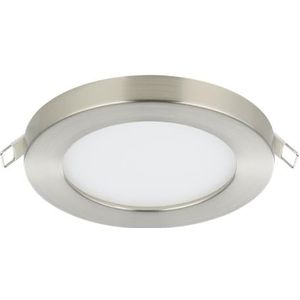 EGLO LED inbouwspot Fueva Flex, ronde inbouw lamp, spot van aluminium en kunststoff in mat nikkel, plafondlamp neutraal wit, plafond spotje Ø 11,7 cm
