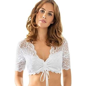 Nina von C. Kanten dirndlblouse Linnea met halve mouwen 48463971 | wit, wit, 40