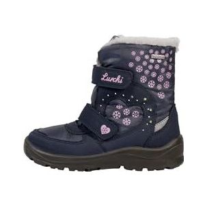 Lurchi - Kimiko - Winterlaarzen - Donkerblauw/paars - SYMPATEX - Boots met Sneeuwvlokkenprint