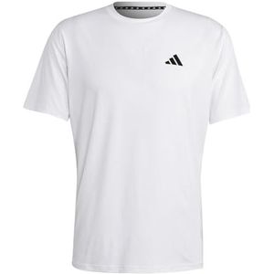 adidas Heren Train Essentials Stretch Training Tee, white/black, L