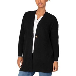 Timezone Dames Cozy Cardigan gebreide jas, zwart, XS
