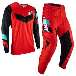 Leatt 3.5 rit 2023 set van Motocross T-shirts en broeken, Red/Black, XS