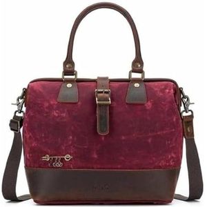 Della Q - Della Q Makers Satchel Canvas Rood (34x30x18cm) Tas - 1 Stuk