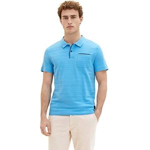 TOM TAILOR Heren 1036347 poloshirt, 18395-Rainy Sky Blue, M, 18395 - Rainy Sky Blue, M