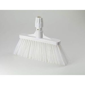 Aricasa Hygiene Products 1011WT bezem, hoge kwaliteit, met draaggreep, wit