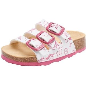 Superfit Pantoffels met voetbed voor meisjes, Wit Roze 1040, 38 EU